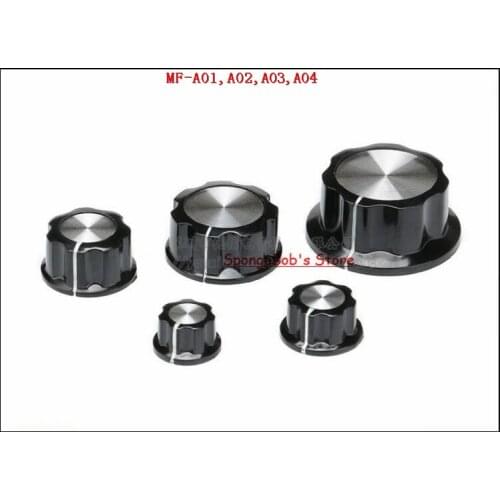15~30pcs/Lot MF-A01,A02,A03,A04 Bakelite Potentiometer Rotary Knob Potentiometer Knob Cap For RV24 3590S WHT118 WX050 WX030 Etc