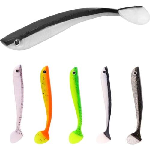 4pcs Fishing Lure 6.2g 10.5cm Fishing Soft Lure Wobbler Bass Artificial Bait Attractant Fishing Bait Oar T Tail Isca Artificial