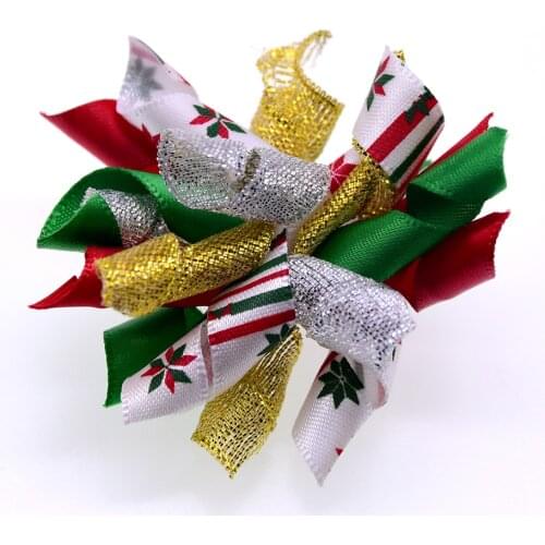 50pcs New Christmas Pet Dog Cat Hair Bows Dog Hair Accessories Volume Ribbon Bows Dog Grooming Pet Supplies