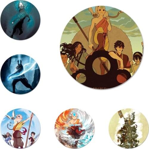 Avatar The Last Airbender Icons Pins Badge Decoration Brooches Metal Badges For Clothes Backpack Decoration 58mm