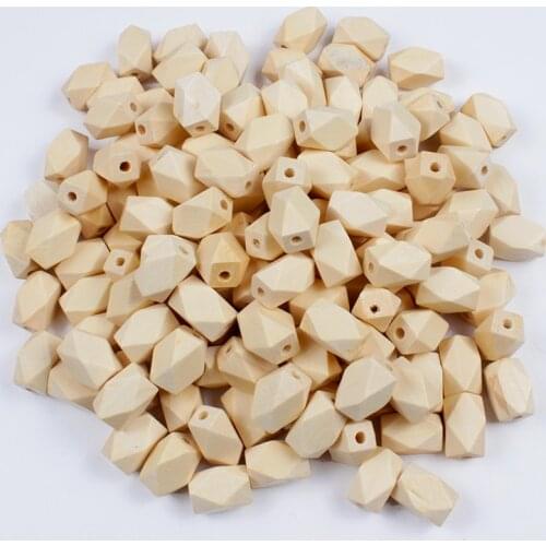 10/20/50Pcs 13x10mm 15x10mm Wood Beads Spacer Long Octagonal Loose Bead Jewelry For Wooden Necklace Bracelet Diy Accessories