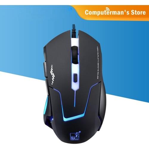 Ergonomic Wired Gaming Mouse 5 Button LED 1200 1600 2400 DPI USB Computer Mouse Gamer Mice T7 With Backlight For PC Laptop