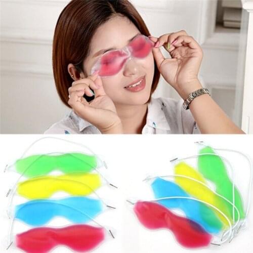 Cool Summer Style Dark Circles Removal Eye Fatigue Relief Eye Gel Ice Goggles Sleep Masks Random Color 19.5*5cm