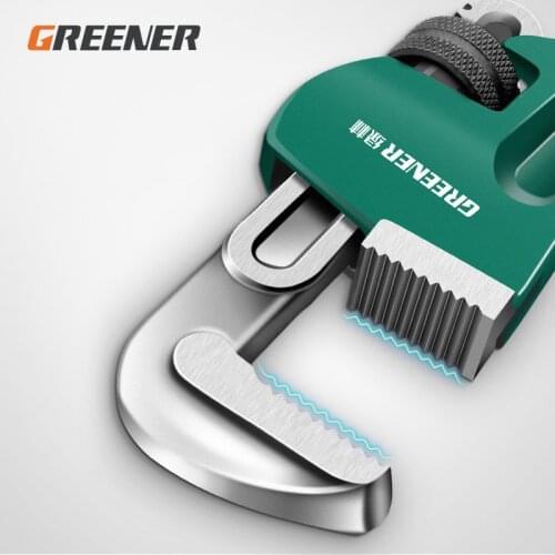 Greener 8''/10''/12''/14''/18''/24'' Adjustable Multifunction Water Pump Pliers Plastic Handle Carbon Steel Pipe Wrench