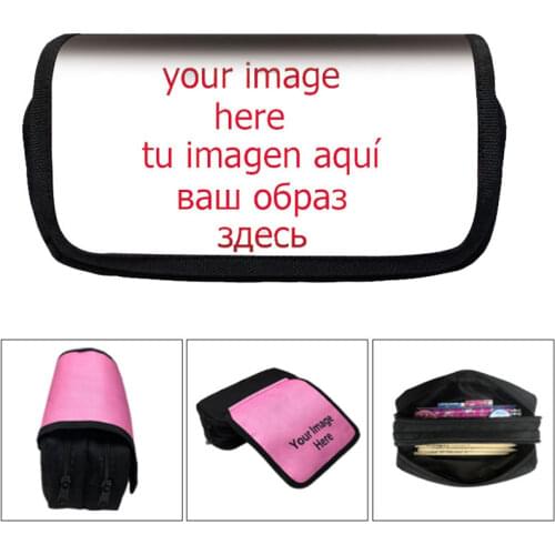 Customize Your Logo / Name / Image Cosmetic Cases Pencil Bag Women Makeup Bag Teenager Boys Girls Stationary Bag Pencil Holder