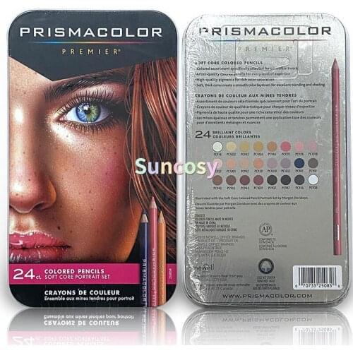 USA 24 color skin color portrait Sanford drawing pencil oily drawing pencil soft big core pencil Sanford Prismacolor oil pencil