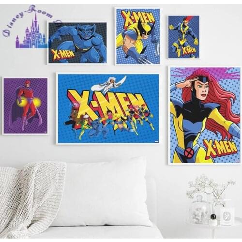 Marvel Cartoon Canvas X-Men Classics Art Pictures Poster Canvas Painting Wall Home Print on Decor Living Room Superhero Kid Gift