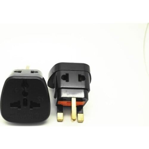 2pcs AC conversion base British standard port version three pin plug 13A fuse tube tourism charging conversion one to two SSI-7S