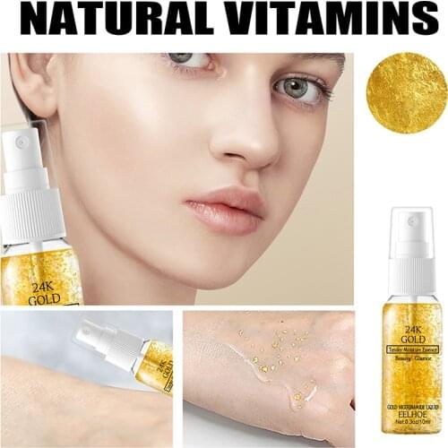 HOTSALE Primer Makeup 24K Gold Serum Spray Oil Control Face Moisturizer Whitening Base Make Up Primer Pore Minimizer Skin Serum