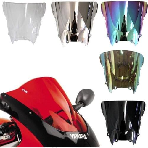 ALLGT New Motorcycle Front Windshield Windscreen for Yamaha YZF R6 1999 2000 2001 2002