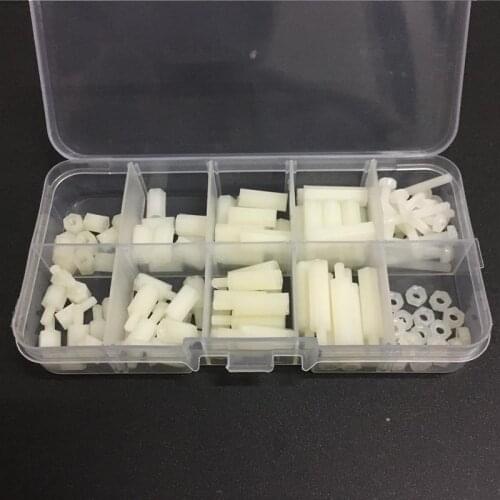 120Pcs M3 Screw Nut Set Nylon Hex Bolt Nut Set for Arduino Raspberry Pi 3 Model B+ Plus Robot Car