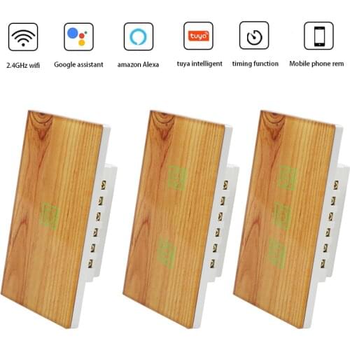 Wifi light switch touch wall switch APP/RF wrieless remote control google alexa tuya smart home 1/2/3gang