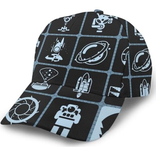 2021 Summer New Unisex Outdoor Sport Sunscreen Baseball Hat Running Visor Cap Space Monochrome