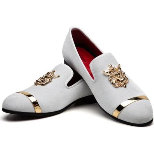 MEIJIANA New spring Men Velvet Loafers Party wedding Shoes Europe Style Embroidered black Velvet Slippers Driving moccasins Shoe