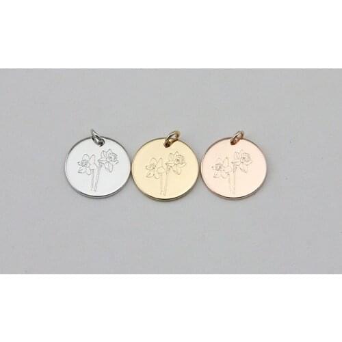 NEW Dainty Daffodil Flower Pendant for Women Jewelry DIY Wholesale Accessories Charm Pendants