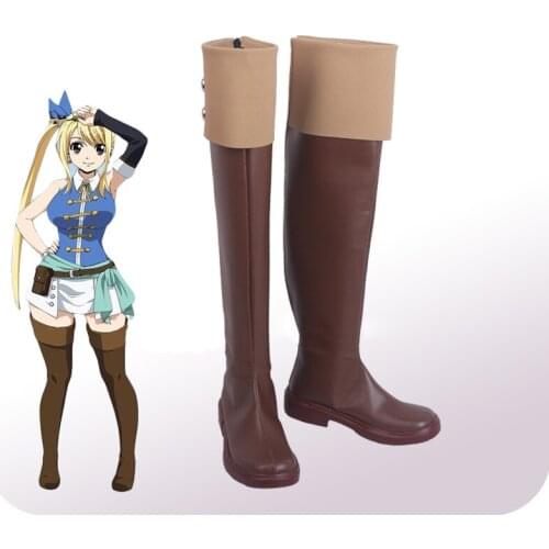 Anime FAIRY TAIL Cosplay Shoes Lucy Heartfilia Cosplay Shoes Boots Halloween Party Women Cosplay Daily Leisure Shoes