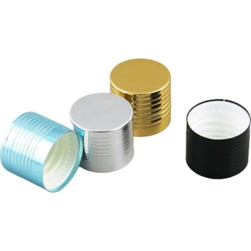 Wholesale 100 x 18mm Bottle Cap 18mm Aluminum cap Plastic Cap For 5ml\10ml\15ml\20ml\30ml\50ml\100ml Essential Oil Bottle