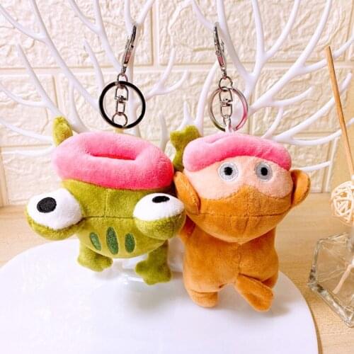 Cute Cartoon Animal Plush Keychain Big Mouth Frog duck monkey Plush Toy