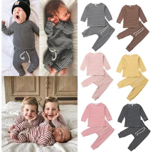 Pudcoco US Stock Newborn Infant Baby Boy Girl Clothes Winter Tops Pants Outfits Set Tracksuits