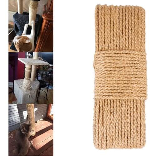 Cat Scratcher Rope Twisted Sisal Rope Replacement Cat Tree DIY Scratching Toy Cat Climbing Frame Binding Rope 4mm 6mm