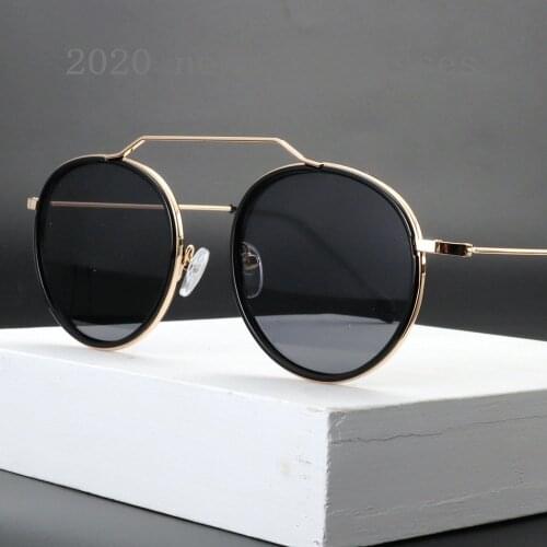 Luxury Metal Frame Oversize Round Sunglasses Women Brand Designer BlingBling Fashion Clear Pink black Sun Glasses Men NX