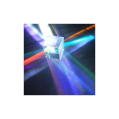 Light Prism Photo Ornaments Seven Color Crystal Cube Valentines Day Girlfriend Gift Rectangle Optical Cube Prism Stained Glass