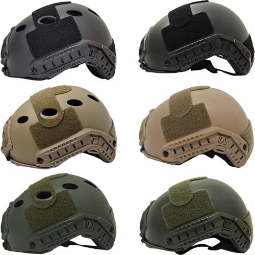 Tactical Protective Helmet Adjustable Straps Side Rails Protect Equipment Gear for Military Gaming Hunting Shooting CS