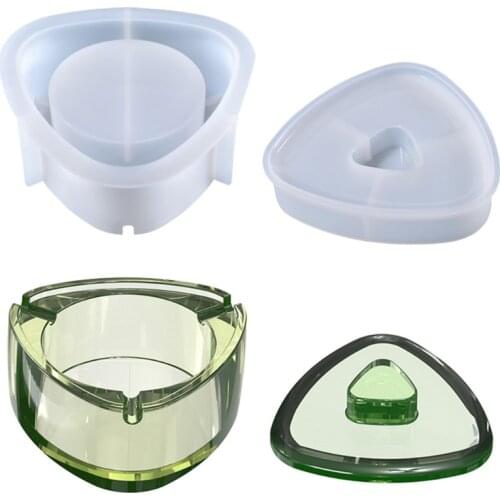 1 Set Triangle Ashtray Epoxy Resin Mold Cigarette Ash Container Silicone Mould DIY Crafts Jewelry Home Decorations Casting Tools