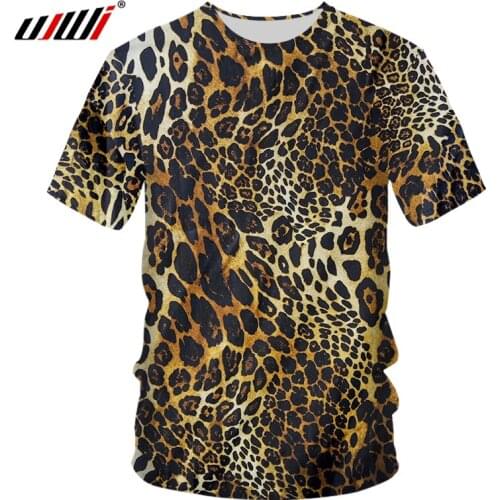 UJWI Leopard Print T Shirt Men Women Funny Fur Animals Shirt Camiseta 3d Tshirt Mens Casual Fitness And Blouses Lion T-shirt