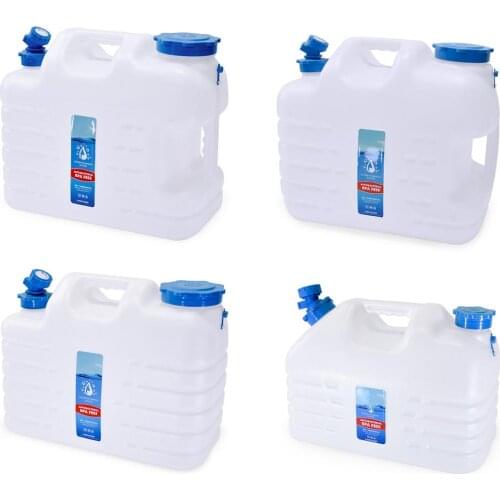 Outdoor Water Container with Spigot Portable Water Canteen Jug Carboy with Water Tube and Cap for Camping