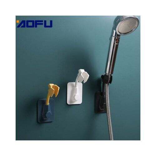 Universal hook for bathroom accessories Shower bracket hook bathroom no perforation seamless paste shower nozzle base bracket