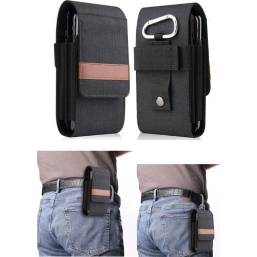 Universal mobile phone Waist Pack Canvas double deck casual versatile pack For Samsung iphone Xiaomi Huawei LG SONY Nokia Asus