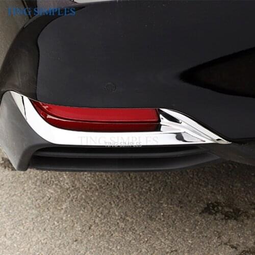 ABS Chrome Rear Tail Fog Lights Foglight Lamp Eyebrow Strip Cover Trim Fit For Toyota Avalon 2019 2020 ABS Auto Accessories 2PCS