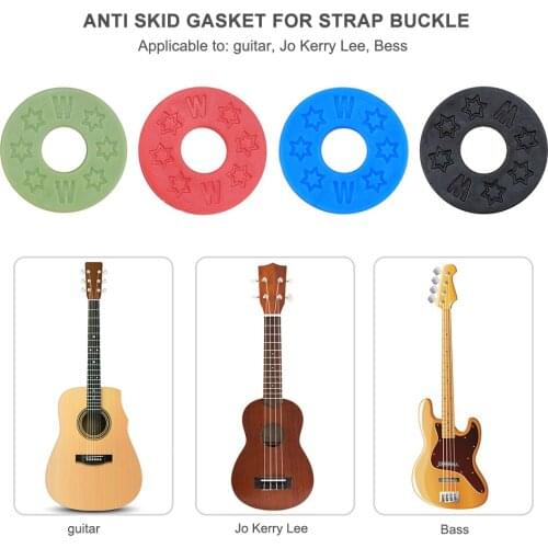 Guitar Strap Lock Gasket Rubber Electric Guitar Bass Belt Mount Washer Cushions Guitar Strap Lock Guitar Parts