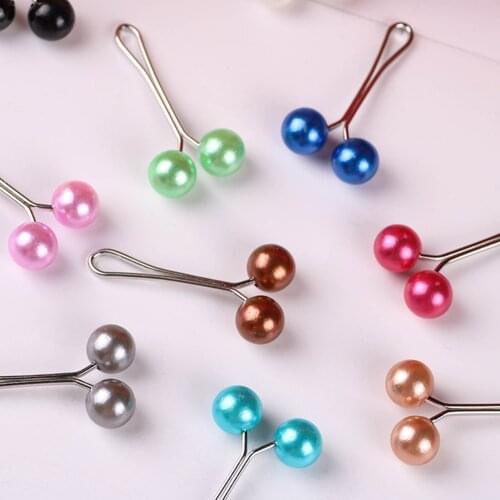 1 pc/12pcs Mixed Color Woman Muslim Hijab Clip Fashion Buckle Pearl clip Accessories High Quality
