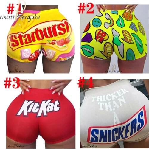 2021 New Summer Ladies Shorts Women Polyester Shorts Womens Elastic High Wasit Home Loose Casual Shorts Fashion Kawaii Shorts