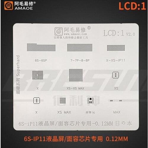Amaoe LCD tin net 6S 7P 8P X XS MAX XR 12 display IC face IC net