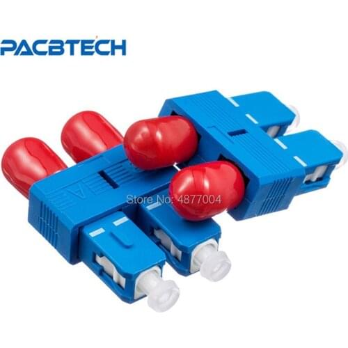 10pcs/lots SC male to ST Duplex female hybrid Fiber optic adapter hybrid Fiber connector SC-ST fiber adapter