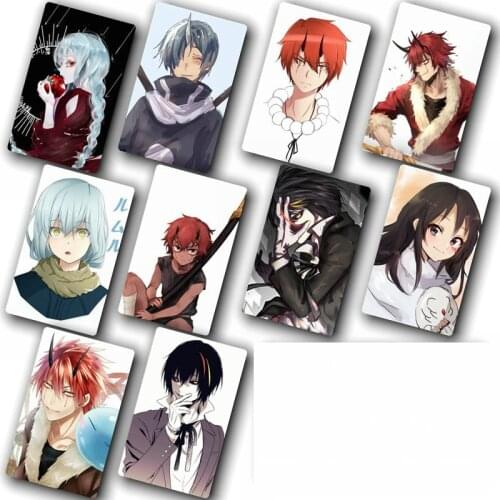 100 pcs Anime Card Stickers Shitara Suraimu Datta Ken DIY Decoration Bus ID Card Sticker Kids Classic Toys Collection Stickers