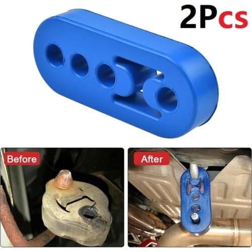 New High Quality 2PCS Universal 4 Holes Diameter 12mm Car Rubber Exhaust Tail Pipe Mount Brackets Hanger Insulator