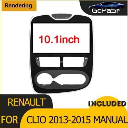 2Din Car Radio Player DVD Frame Plug Audio Fitting Adaptor Dash Trim Kits Facia Panel 10.1inch For Renault Clio 2013-2018 Double