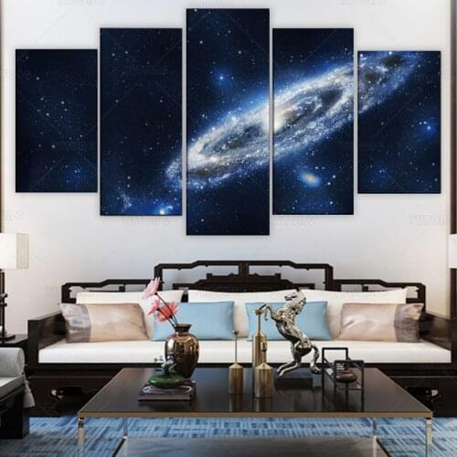 5 piece HD Printed Fantasy universe Planet Painting Canvas Print room home decor print poster picture canvas framed