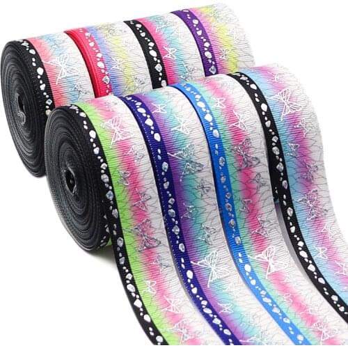 5 Yards 1" 25MM Japanese Cartoon Printed Grosgrain Ribbons For Hair Bows DIY Handmade Materials Y2020122504