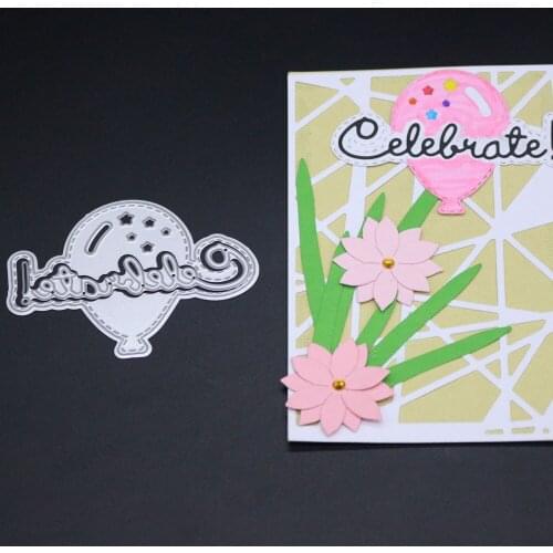 Star Balloon Cutting Dies Letter Celebrate Metal Stencils DIY Scrapbooking Photo Album Decorative Embossing Craft Template