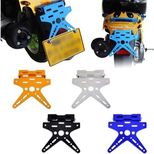 Motorcycle License Plate Frame Holder Mount Bracket Motor License Plate Holder Adjustable Motorcycle Accessories Holder Cover