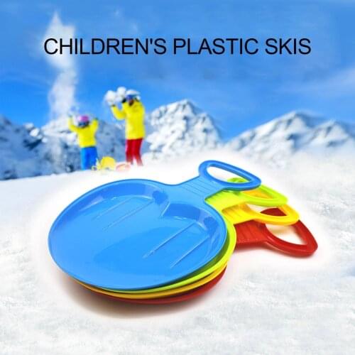 Children Outdoor Winter Park Lawn Snow Plastic Skis Grass Skis Safe Snow Sled Sledge Toboggan Sport Ski Board For Kids Toys