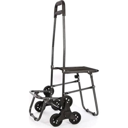 Trolley shopping bag cart trailer with stool for trolley bag