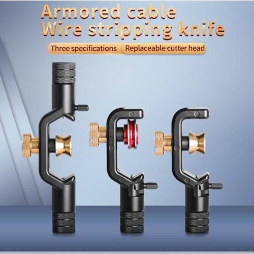 Optical Cable Slitter Armored Wire Stripper 4-10mm & 8-28mm Fiber Optic Stripping Tool Jacket Slitter Sheath Cutter