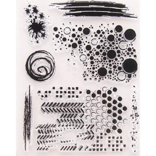 Circle Dots Clear Stamps Scrapbook Paper Craft Silicone Stamp for Card Making Vintage Background Stamp Handmade Craft Supplies