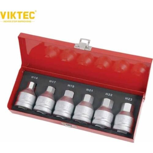Viktec 6pc Hex Bit Set 3/4" Drive Socket Kit 14-23mm